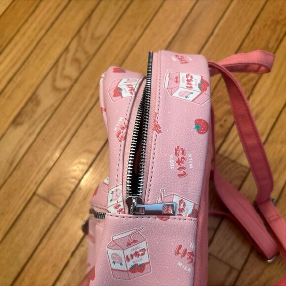 Strawberry Milk Hot topic Pink Backpack in Great Condition - Picture 7 of 8